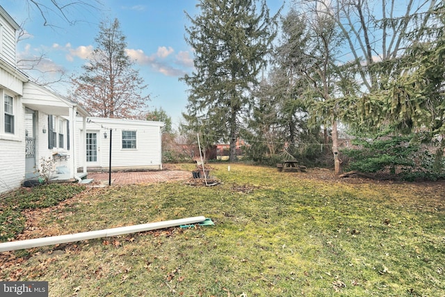 view of yard featuring a patio