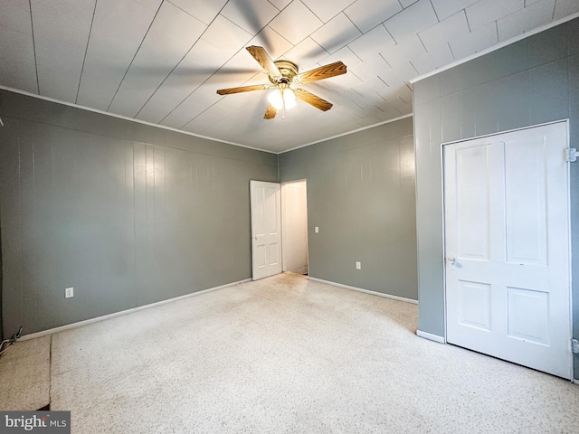 unfurnished bedroom with ceiling fan