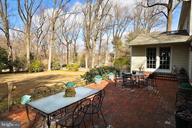 view of patio with french doors