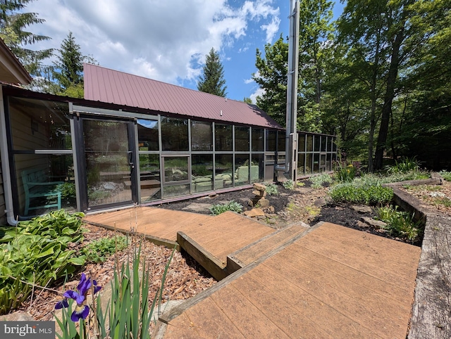2 Yoakum Run Rd, Davis, WV 26260 - view of patio / terrace featuring a sunroom