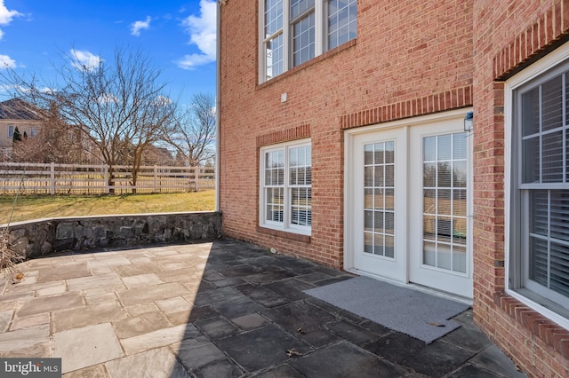 view of patio / terrace with fence