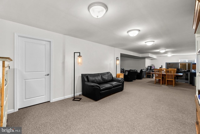 view of carpeted living room