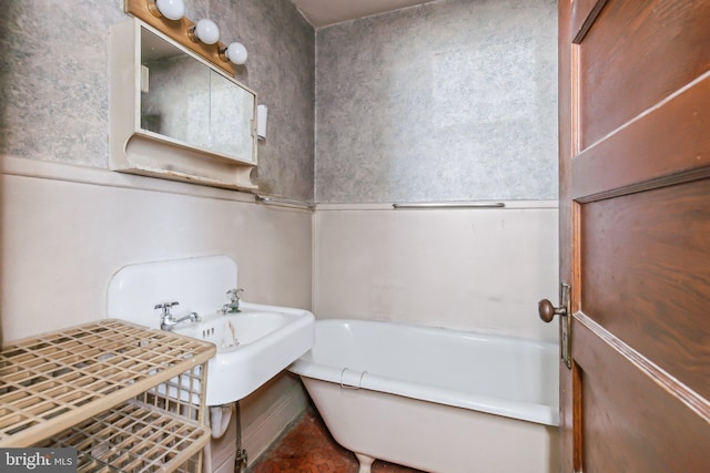 bathroom with a bathing tub