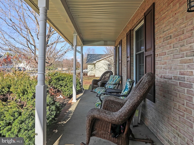 view of patio / terrace with covered porch