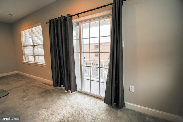 view of carpeted empty room