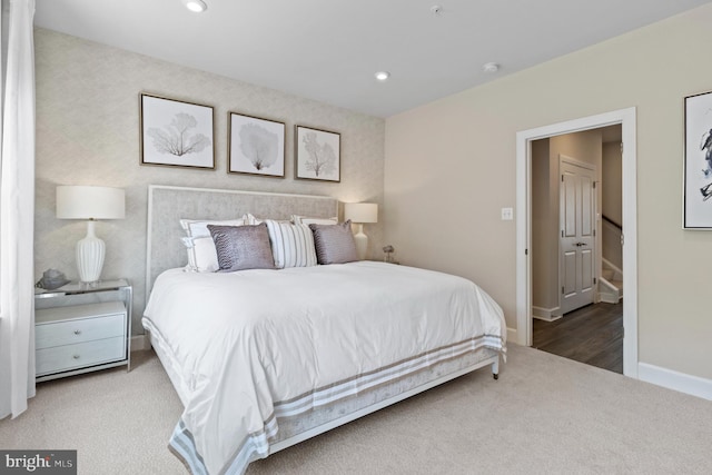 view of carpeted bedroom