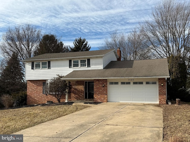 view of property with a garage