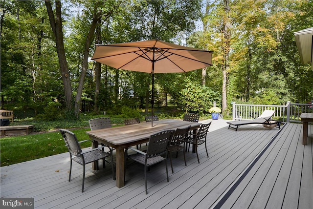 view of wooden deck