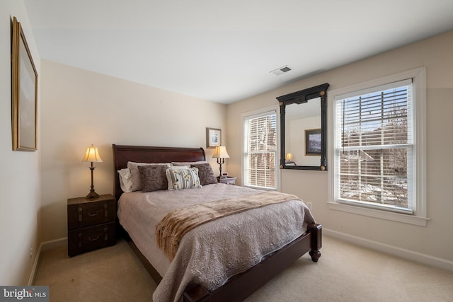 view of carpeted bedroom