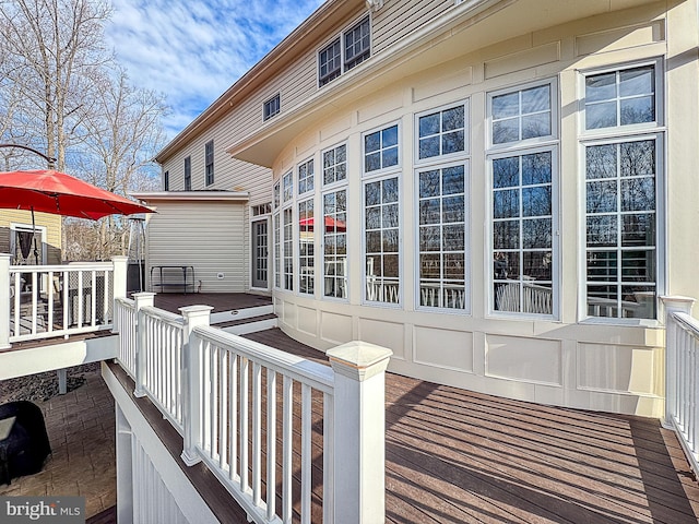 view of wooden terrace