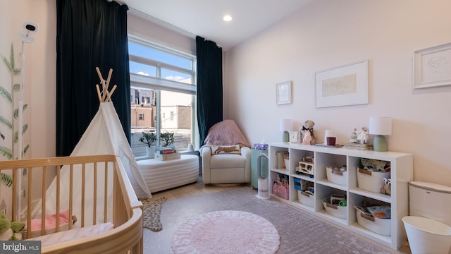 bedroom featuring light hardwood / wood-style floors