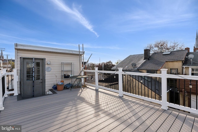 view of wooden deck