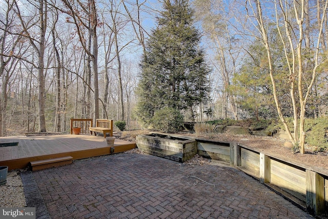 view of patio / terrace featuring a wooden deck