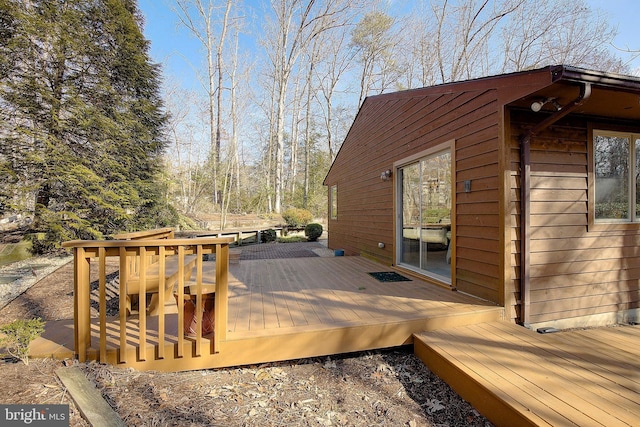 view of wooden deck