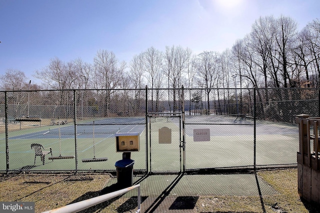 view of tennis court