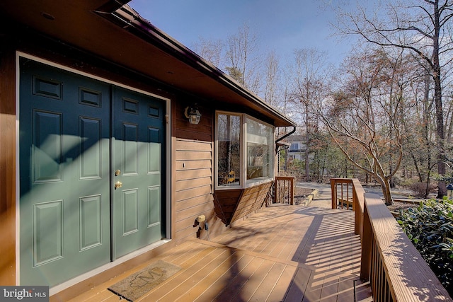 exterior space with a wooden deck