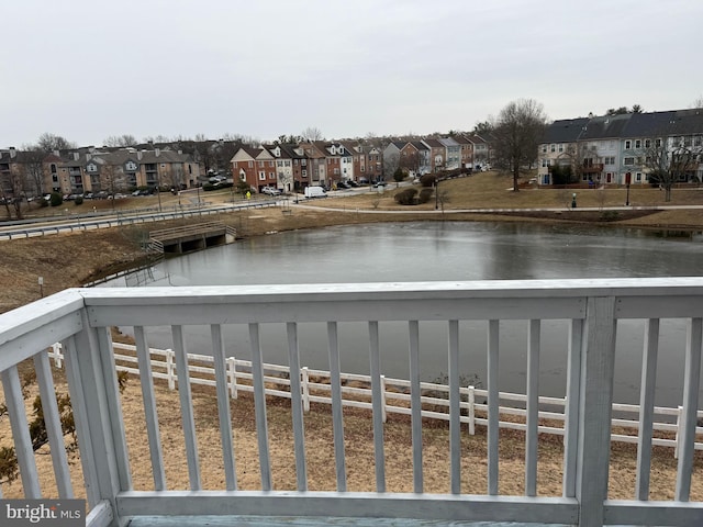 view of water feature