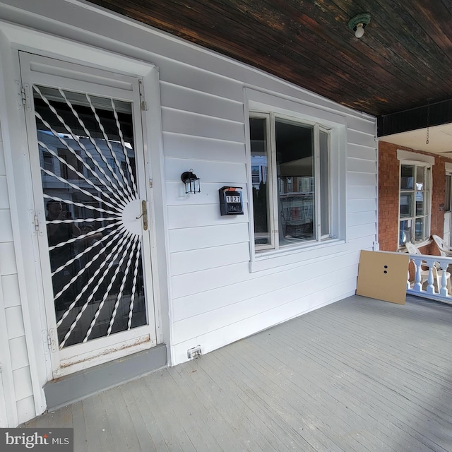 view of doorway to property