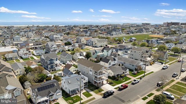 drone / aerial view with a residential view