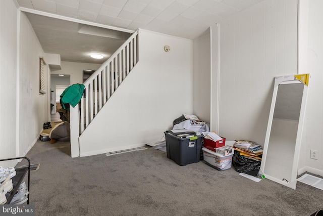 interior space with carpet flooring