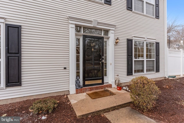 view of doorway to property