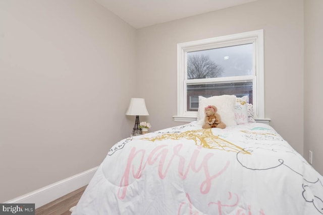 bedroom featuring light hardwood / wood-style floors