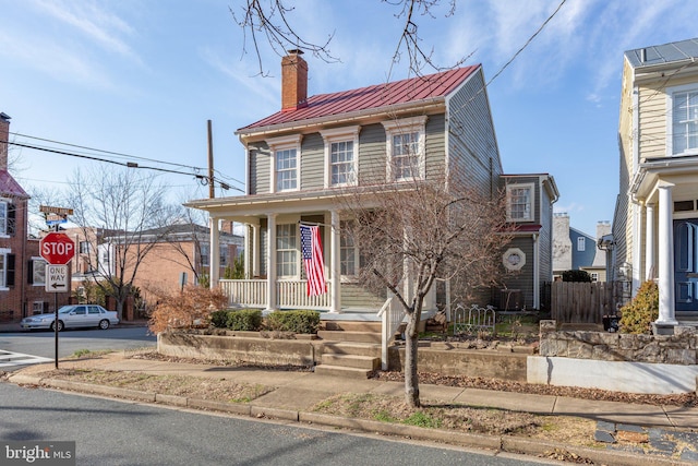 view of front of home with a porch