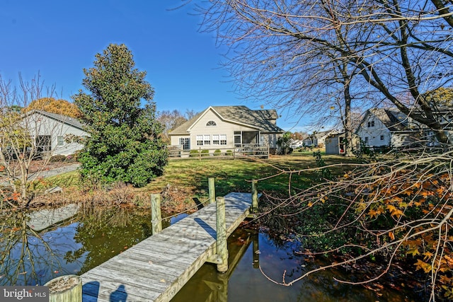 view of dock