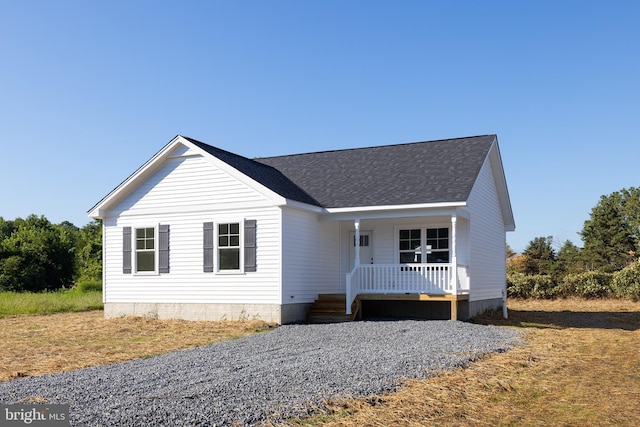 view of front of home with covered porch