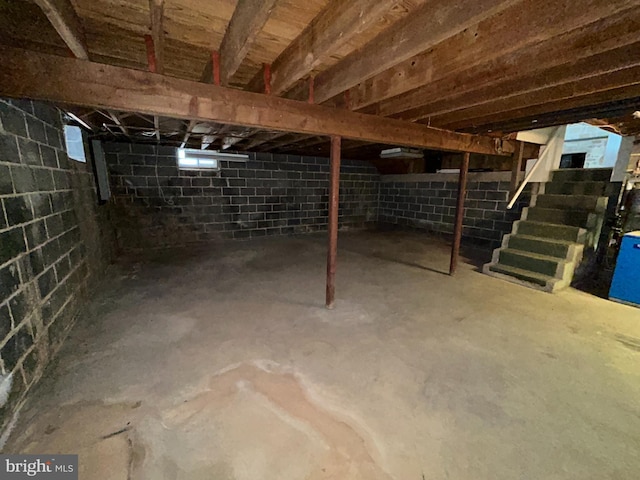 view of basement