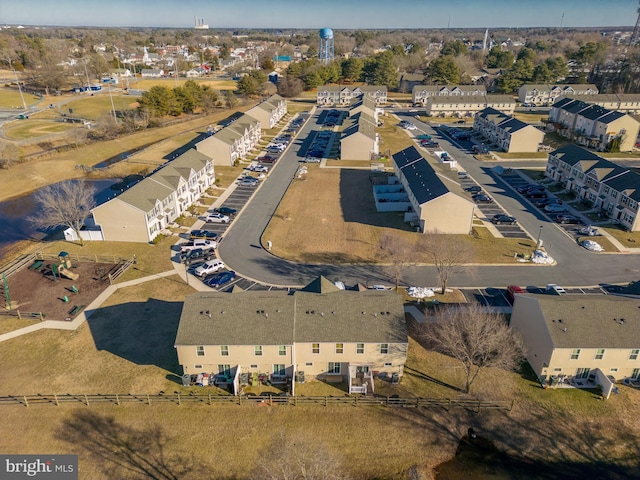 bird's eye view with a residential view