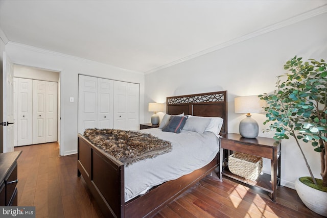 178 Elephant Rd Unit B21, Dublin, PA 18917 - bedroom with dark wood finished floors, ornamental molding, and a closet