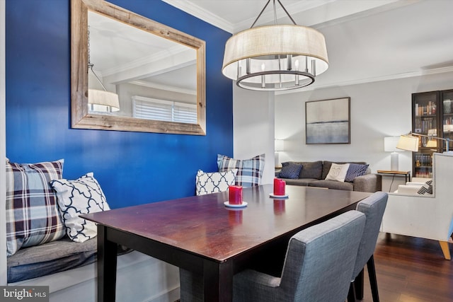 178 Elephant Rd Unit B21, Dublin, PA 18917 - dining area with ornamental molding, wood finished floors, and a chandelier