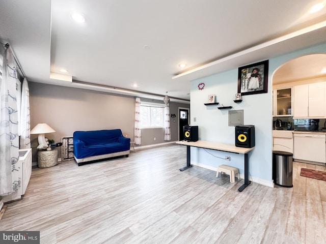 interior space featuring light hardwood / wood-style floors