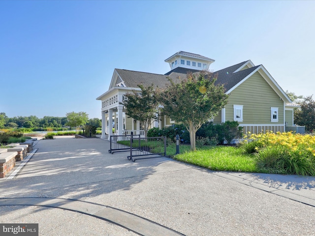 view of building exterior featuring driveway