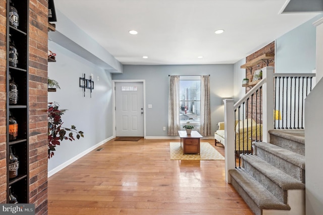 entryway featuring light hardwood / wood-style flooring