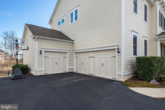 view of home's exterior featuring a garage