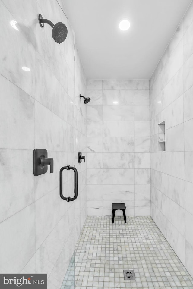 bathroom with walk in shower