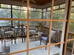 view of sunroom