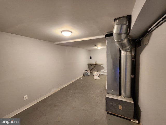 view of basement