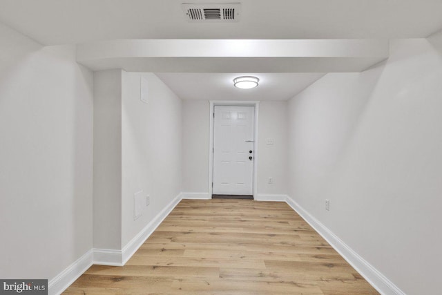 interior space with light wood-type flooring