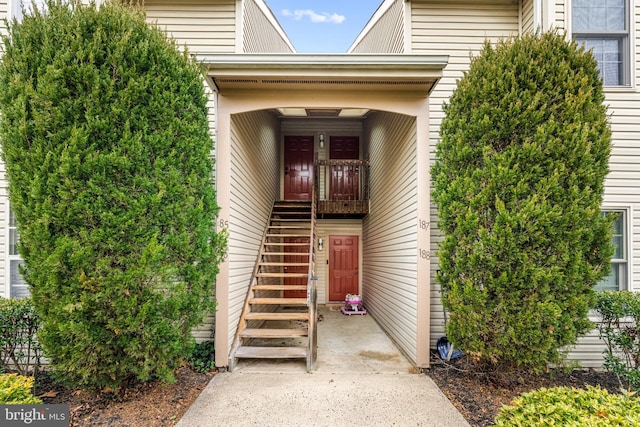 view of doorway to property