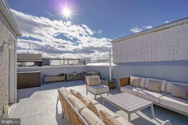 view of patio with outdoor lounge area