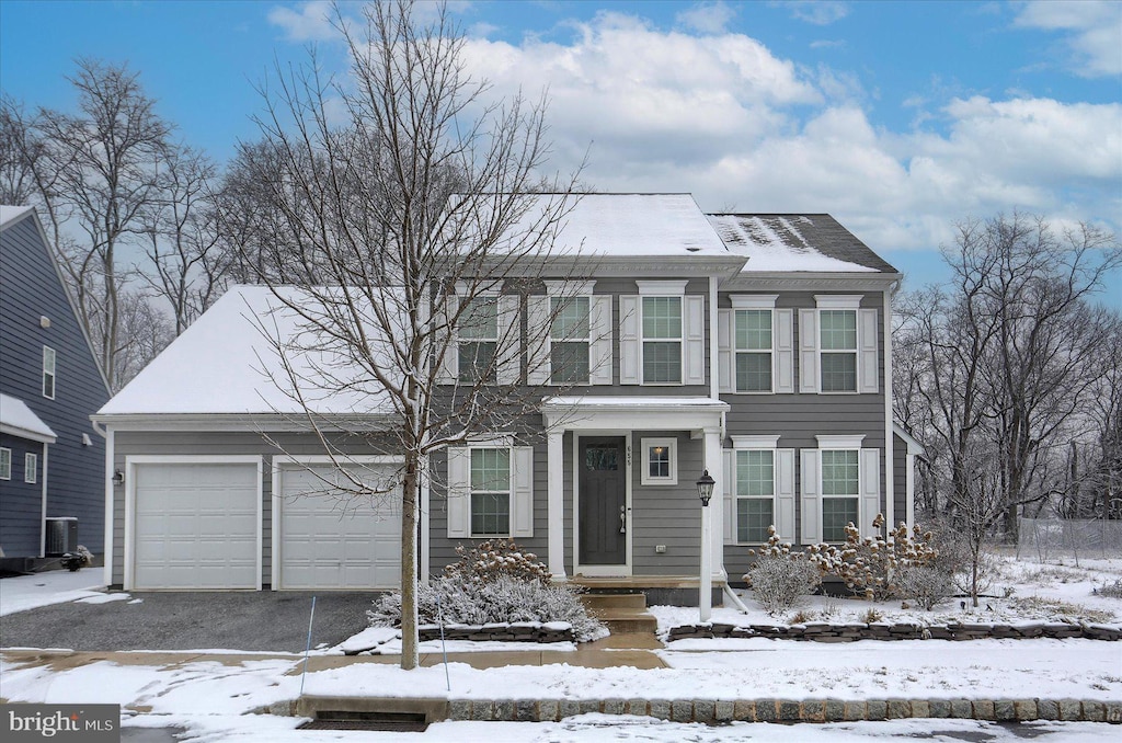 view of front facade with a garage