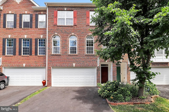 view of property with a garage