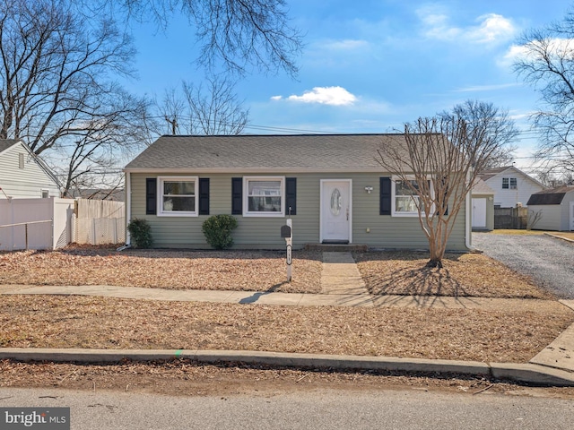 view of ranch-style home