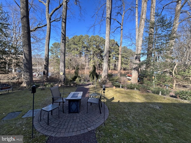 6508 Lakeview Dr, Falls Church, VA 22041 - view of grassy yard with a patio