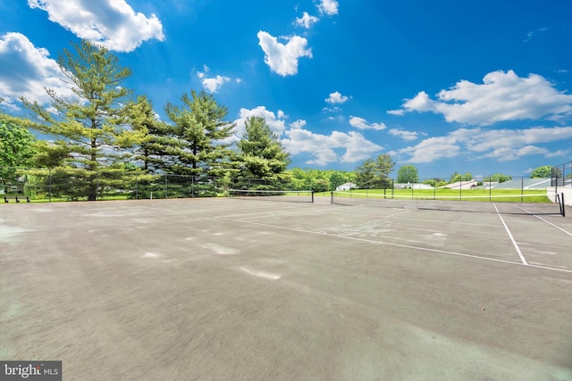 view of tennis court