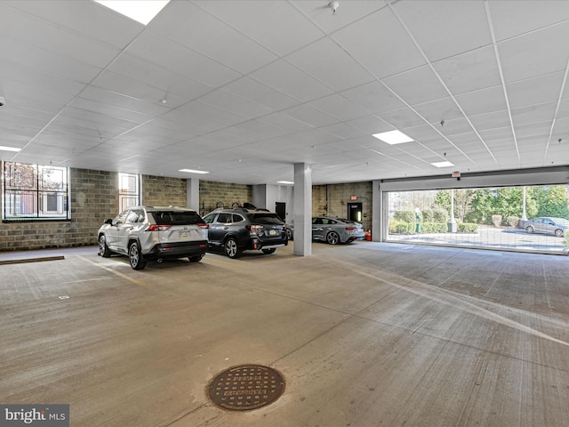 view of parking garage