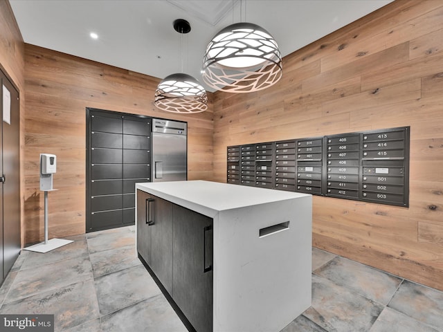 spacious closet featuring mail area